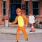 Child Charmander Costume Jumpsuit with Flame Tail and Half Mask